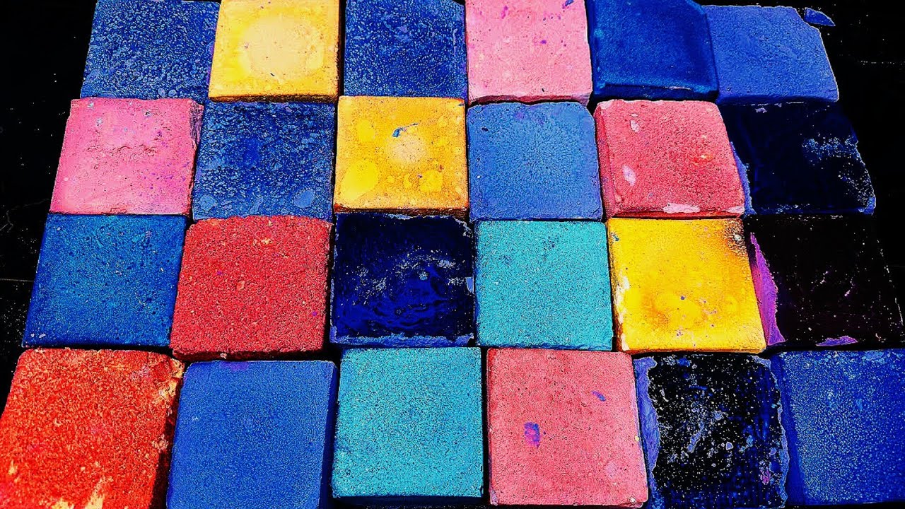 Vibrant Colour Blocks by @ColourChalk | Oddly Satisfying | Relaxing Sound | Please Subscribe ❤️