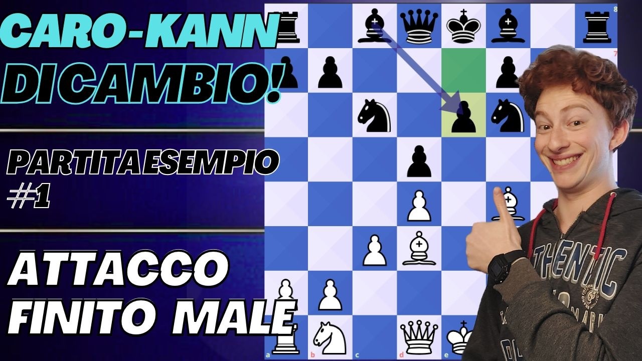 ♟️PARTITA ESEMPIO CARO-KANN di CAMBIO #1 | OCCHIO all'ATTACCO di MINORANZA del NERO!