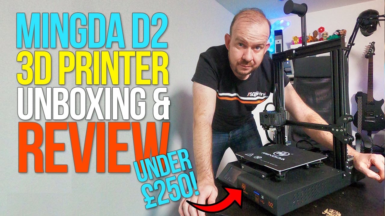 Mingda D2 3D Printer Review - Unboxing and Test Print - Is it the best budget printer?