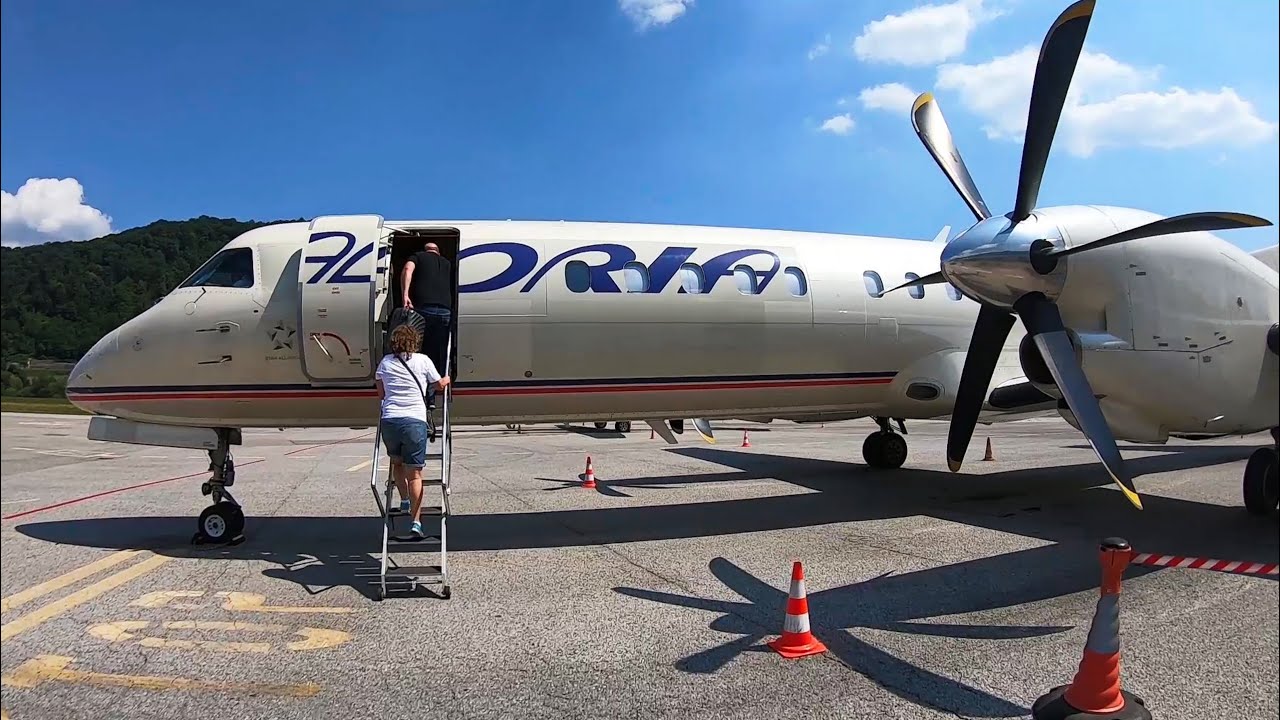 Saab 2000 а/к Adria | Рейс Лугано - Цюрих