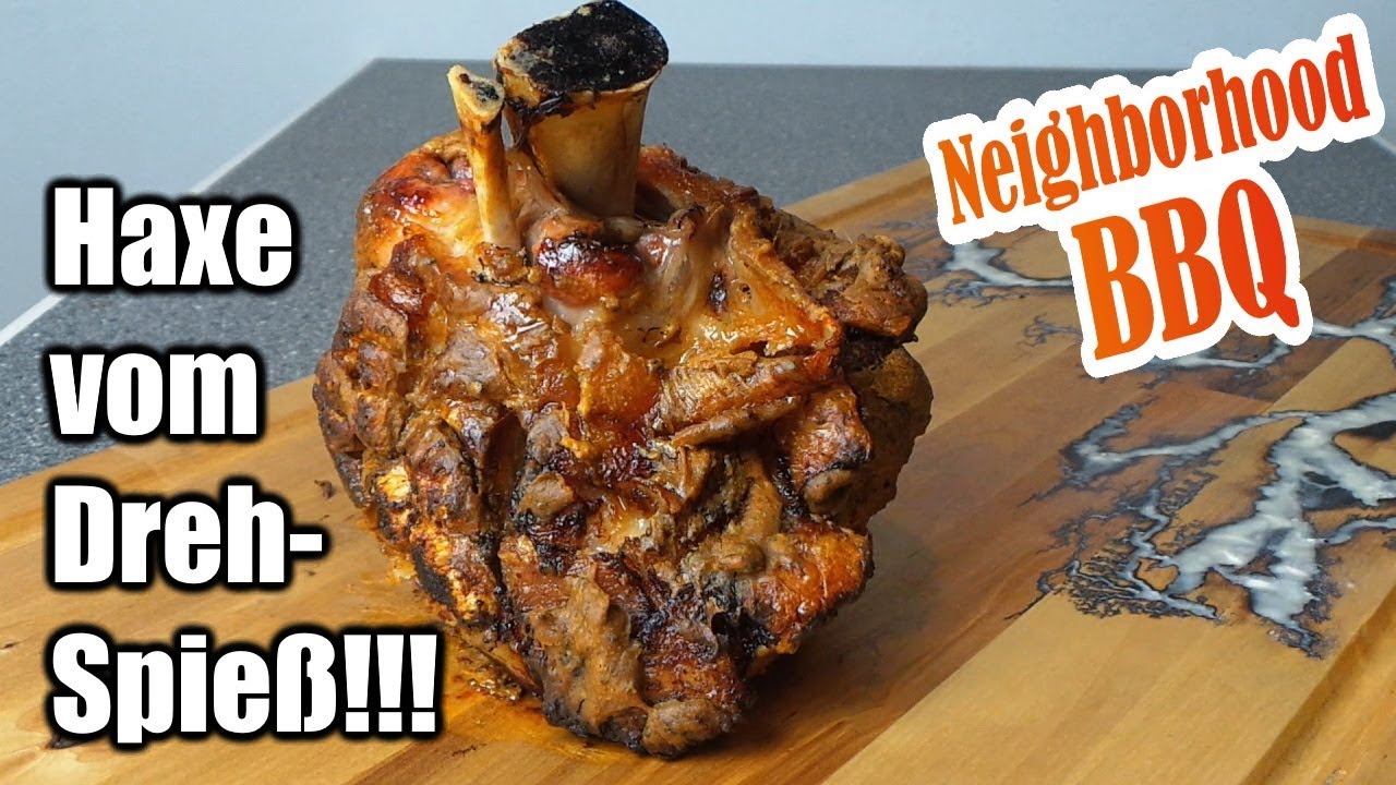 Haxe mit Senfkruste vom Drehspieß!!! Neighborhood BBQ