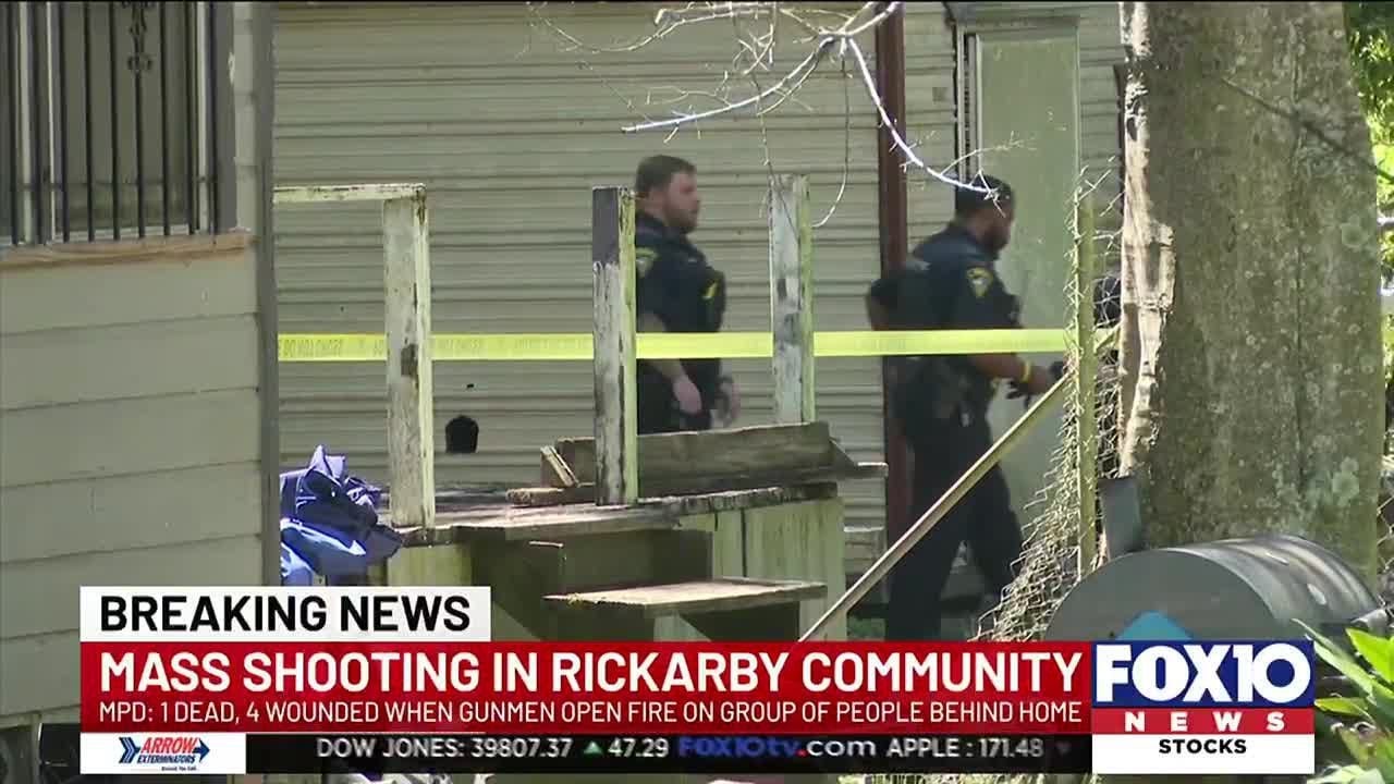 5 shot, 1 dead after drive-by shooting in Mobile’s Rickarby area