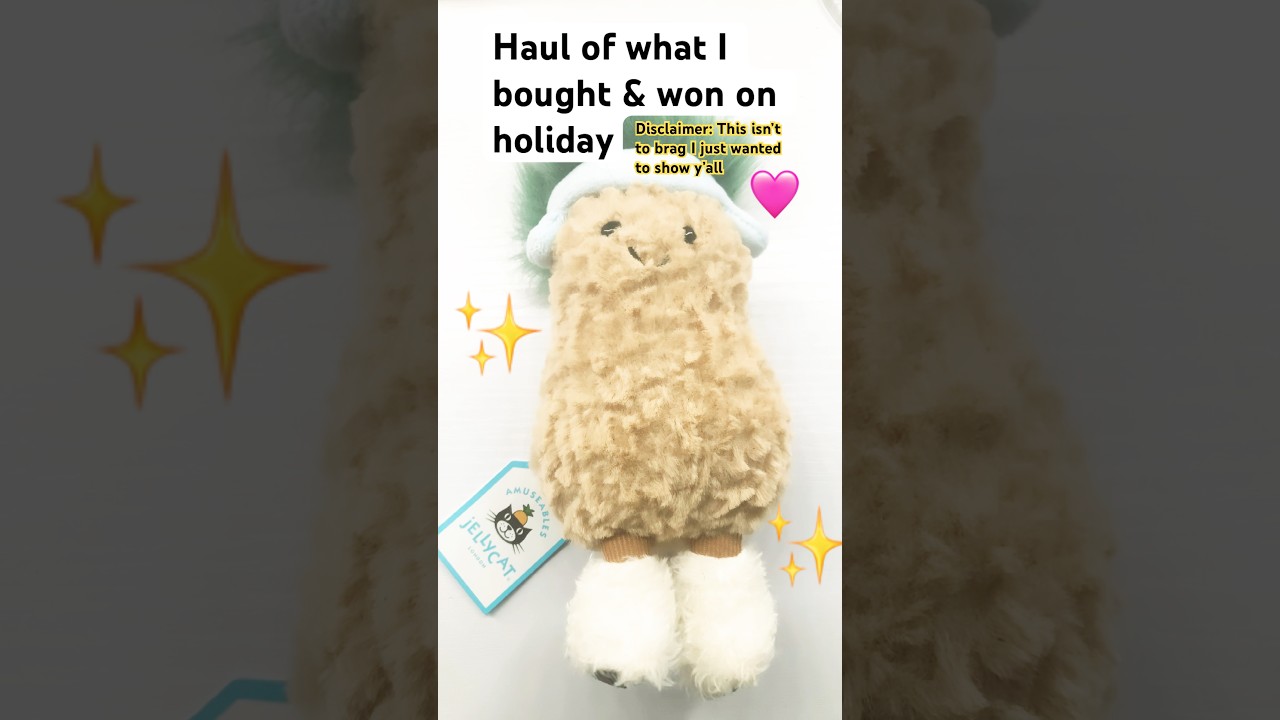 Haul of what I bought & won on holiday ! #haul #fypシ #viral #shortvideo #fun #sweets #preppy #star