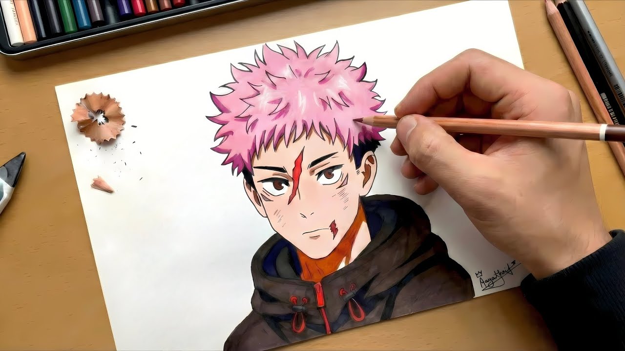How to Draw Yuji Itadori | Easy Step by Step Anime Drawing for Beginners