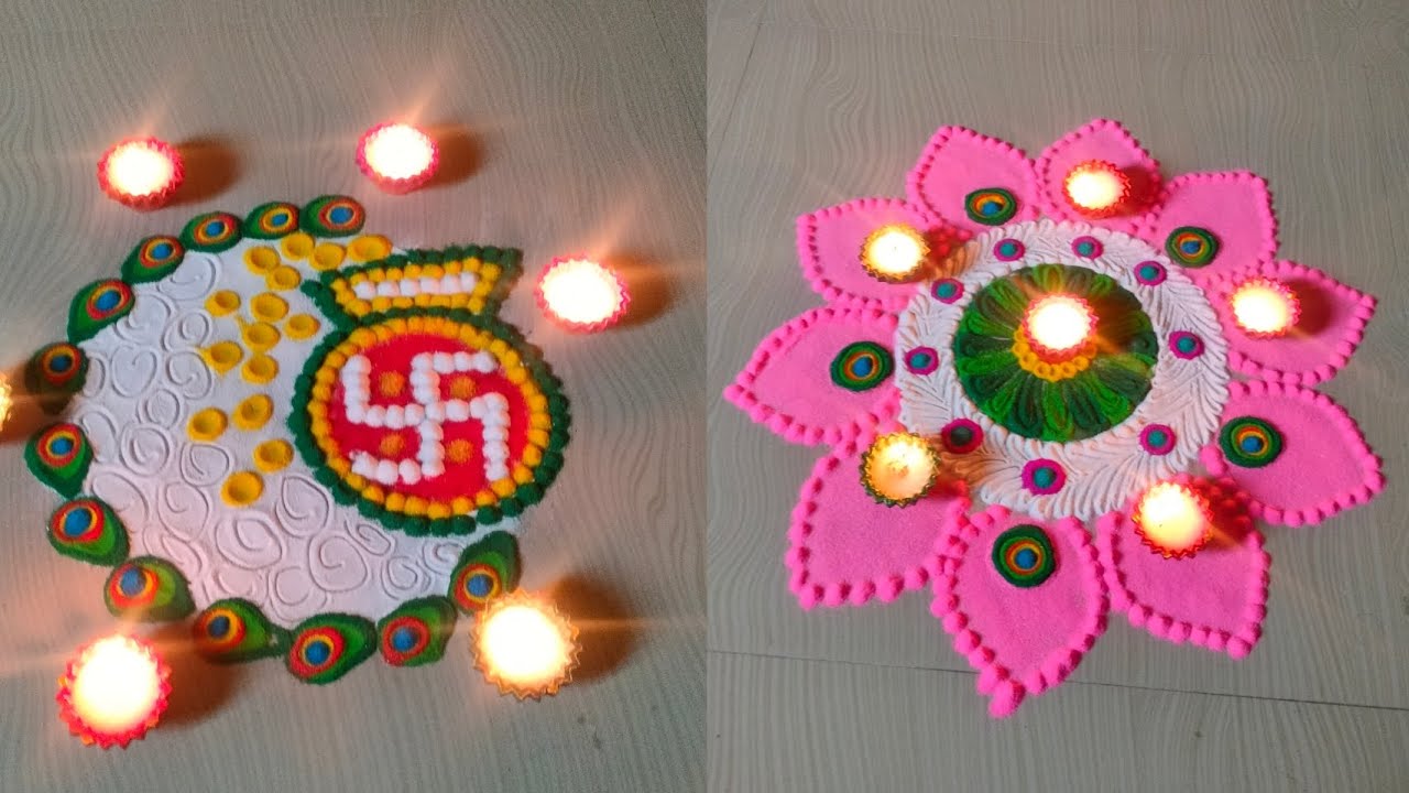 Bigg creative and attractive rangoli for diwali 🪔😍#youtubevideo #diwalivibes✨ #diwalidecor #rangoli