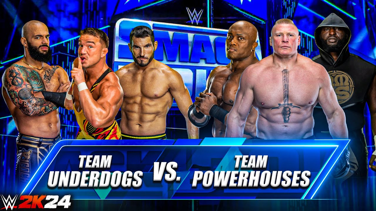 WWE 2K24 - Underdogs vs. Powerhouses! Gable, Ricochet & Gargano Take on Brock & More