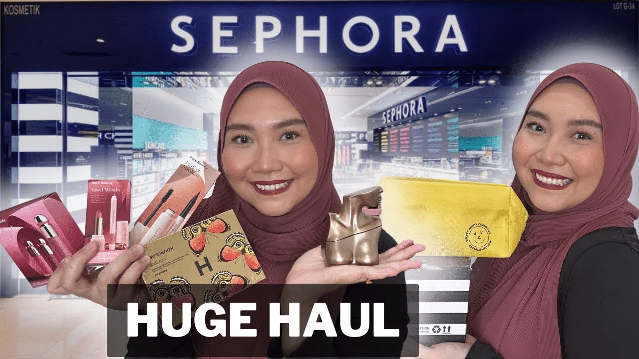 Huge makeup haul Sephora | Watsons | Tiktok Shop | Rare Beauty,Hourglass,Wardah,Eilish & more