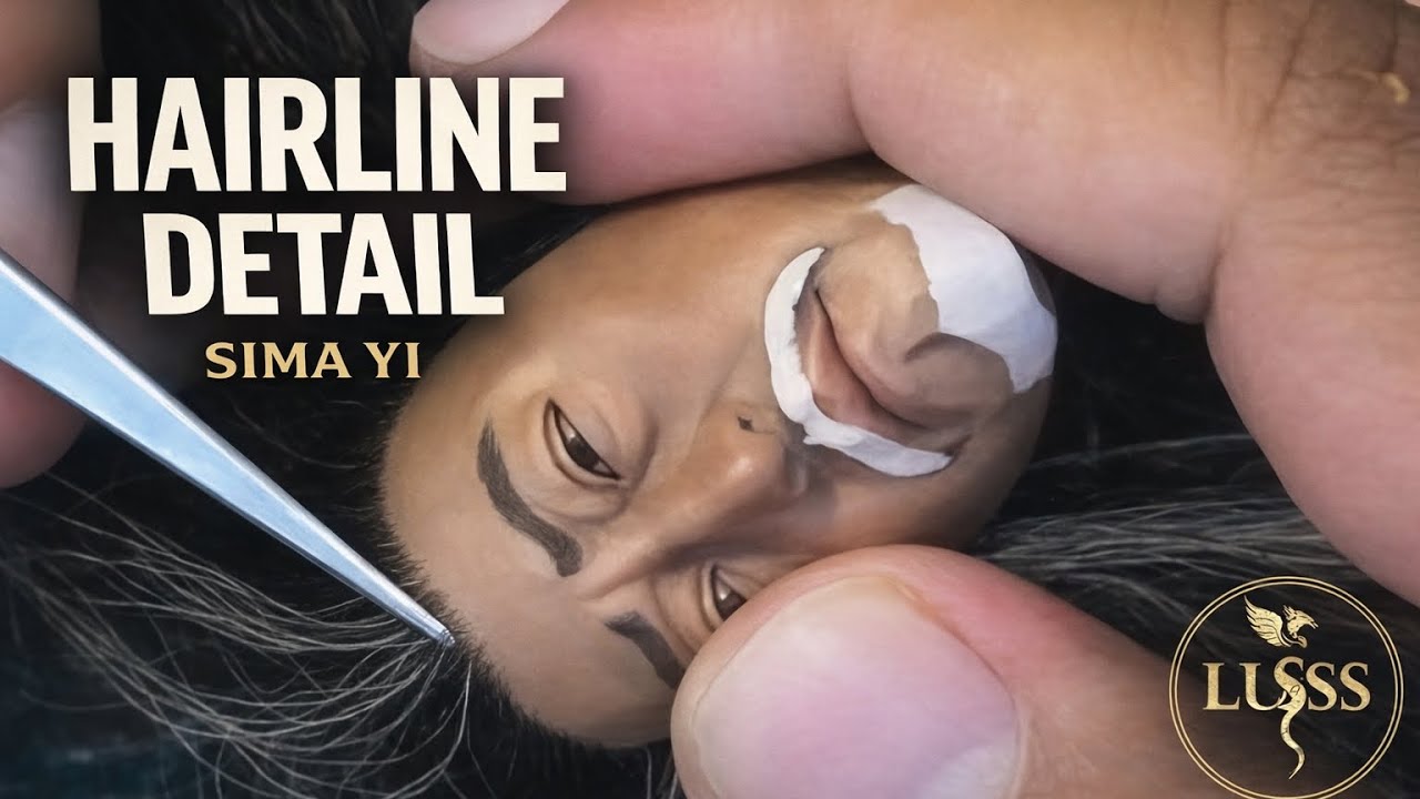 Rooted Hair Hairline Detail | Sima Yi 1/6 Figure – Three Kingdoms Series #rootedhair 