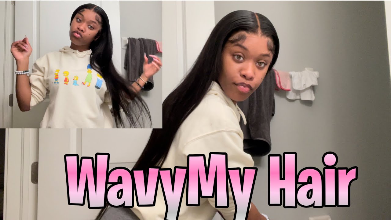 Silky straight Lace Frontal wig ft. Wavymy hair
