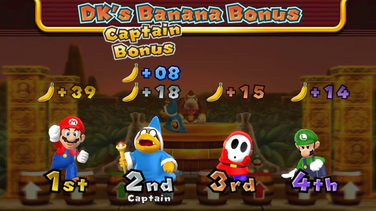 Mario Party 9 - Mario vs Luigi vs Shy Guy vs Magikoopa - DK's Jungle Ruins