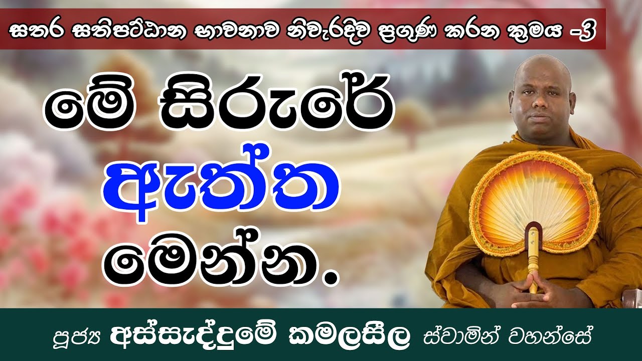 සිරුරේ ඇතුළාන්තය දැක සිතේ ඇලීම් දුරු කරගමු - 3 වන කොටස | Ven Assaddume Kamalaseela thero
