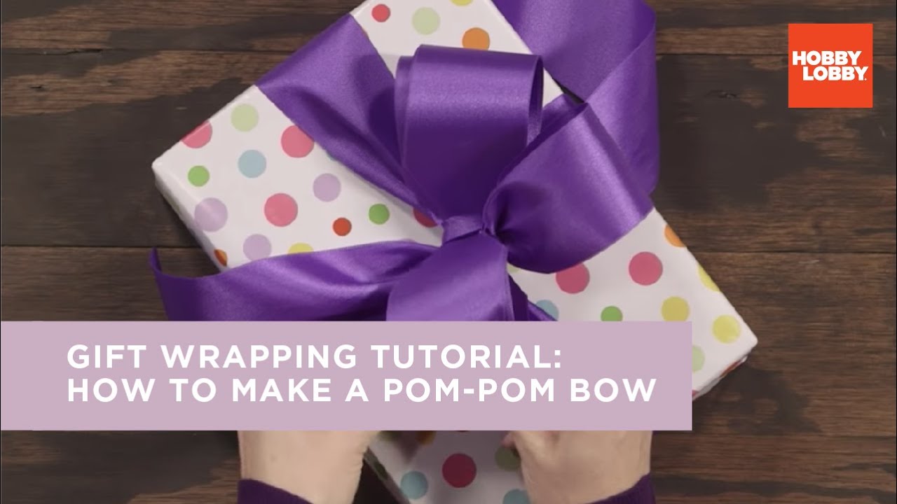 Gift Wrapping Tutorial: How to Make a Pom-Pom Bow | Hobby Lobby®
