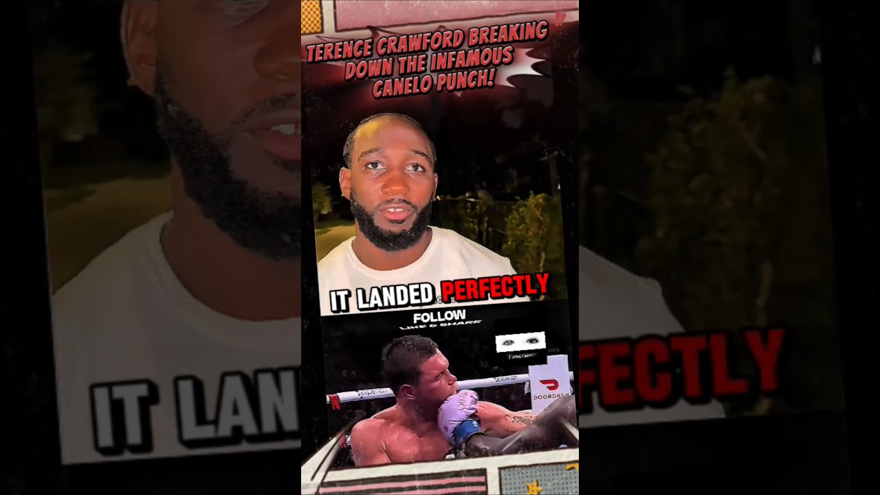Terence Crawford breaking down the infamous shot he landed on Canelo Alvarez! #boxing