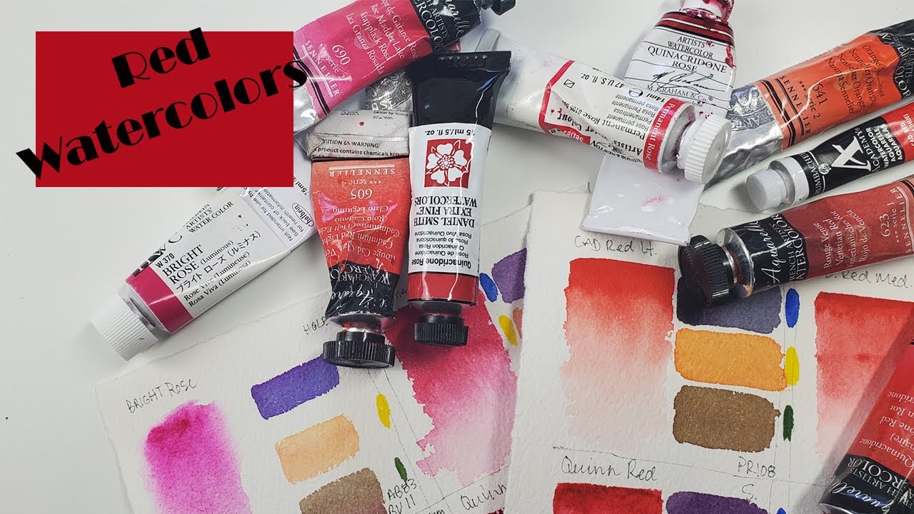 Reviewing Reds in Watercolors
