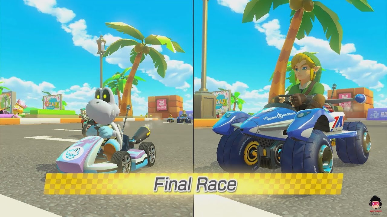 Mario Kart 8 Deluxe - Dry Bones vs Link