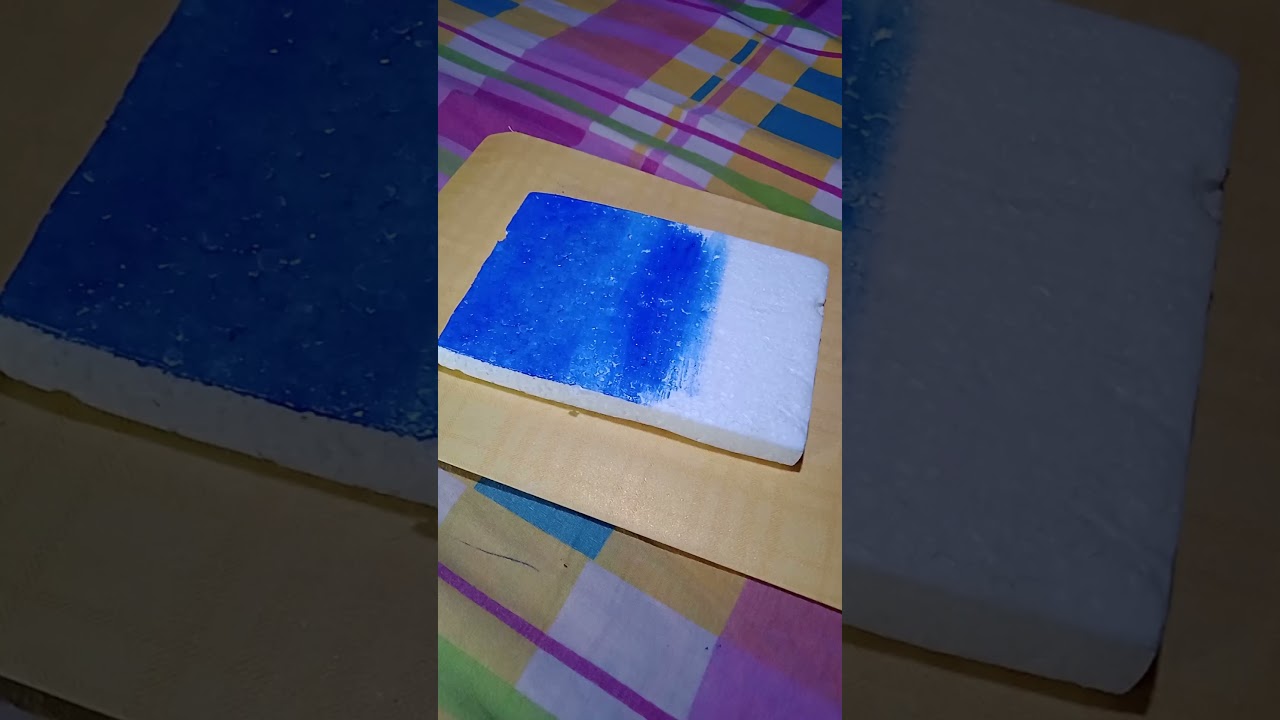 Easy Landscape Moon city painting on THERMOCOL #shorts #amazing #art