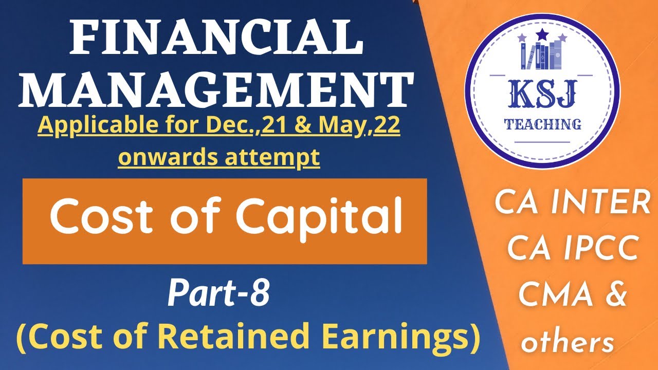Lecture-75-CA IPCC/Intermediate Financial Management- Cost of Capital-VIII