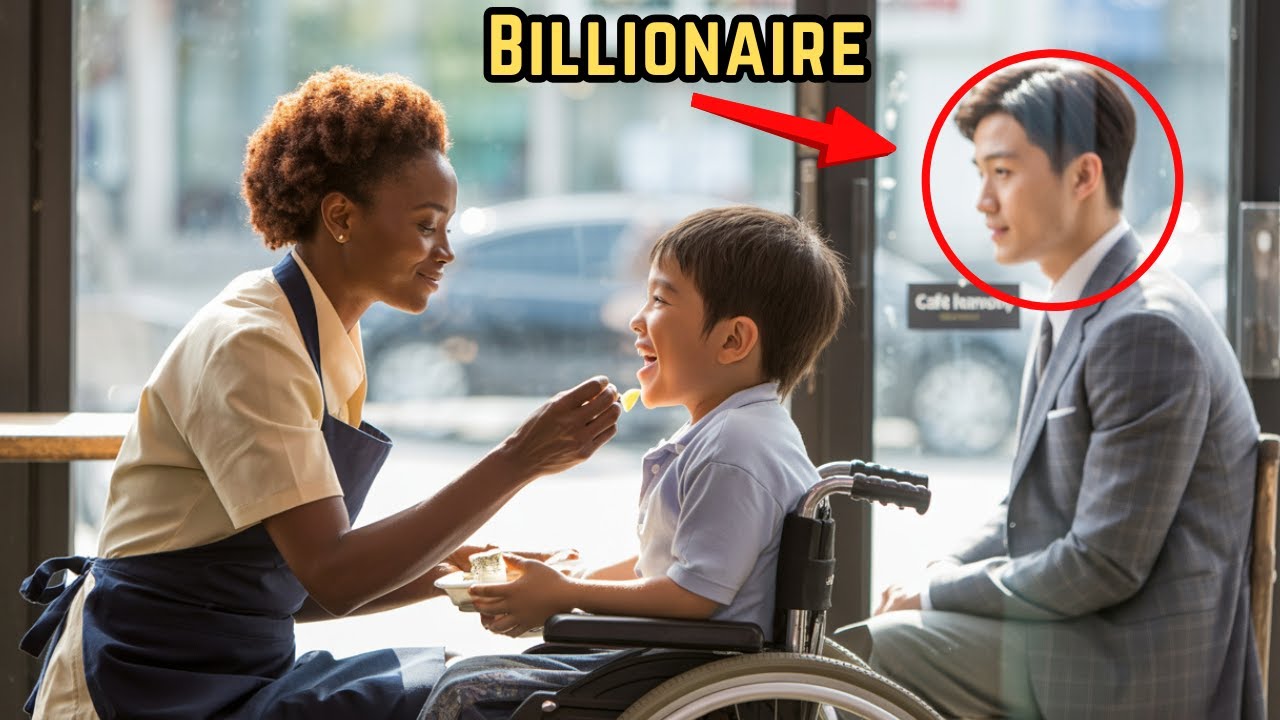 Billionaire Dad Falls for Black Waitress After She Feeds His Disabled Son —A True Love Story #kdrama