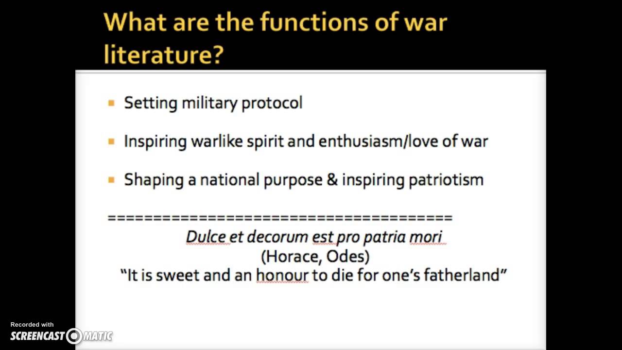Introduction to War Literature