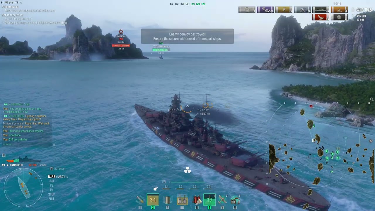 WOWS : Hannover in Aegis 