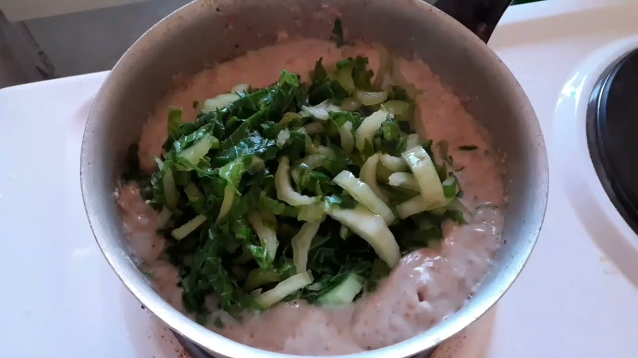 Cooking Chinese Cabbage with Pounded Peanut