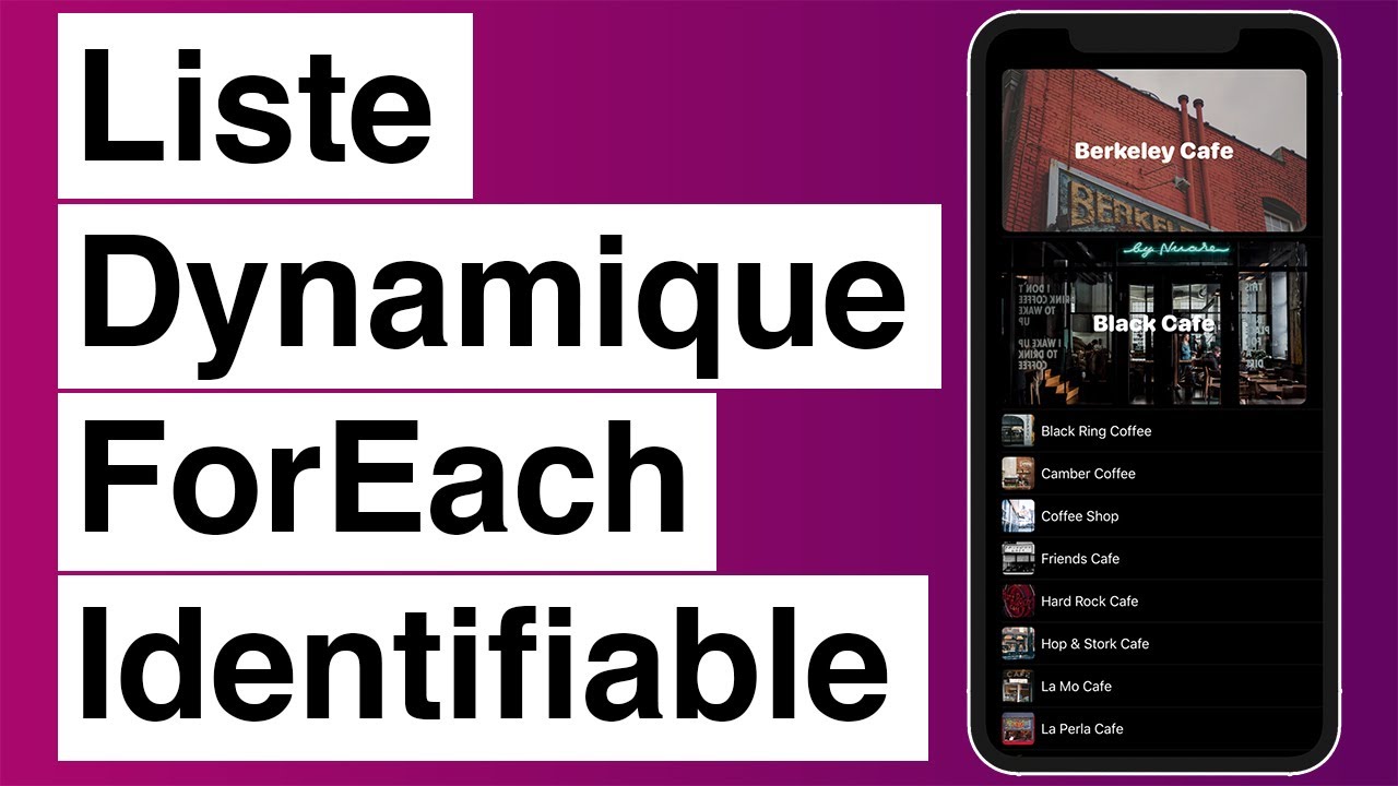 SwiftUI : Liste Dynamique, ForEach et Identifiable