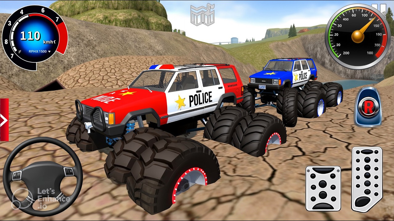 Police Monster Truck Impossible Driver #1   Car Extreme Racing Android Gameplay