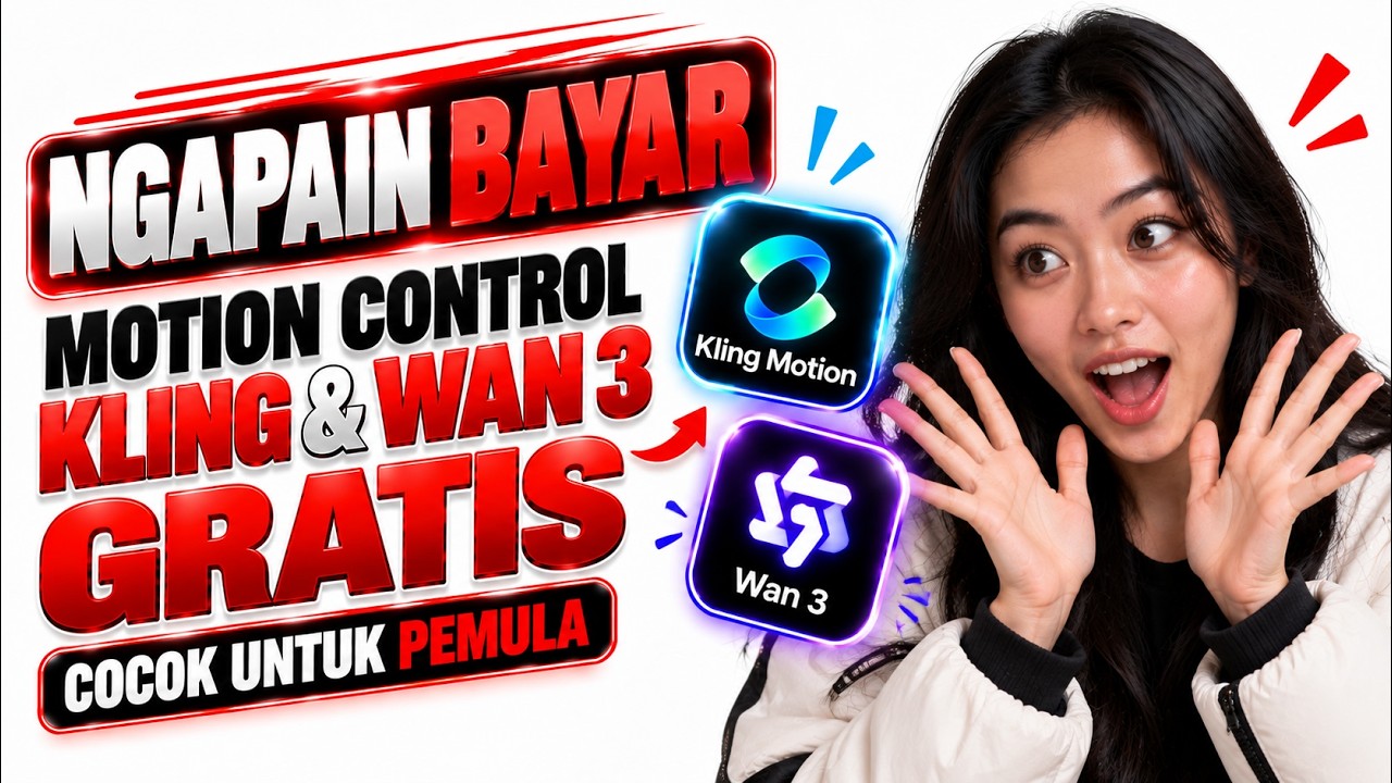 MOTION CONTROL 1000% GRATIS! Kling Motion & WAN 3 Bisa Bikin Video AI HD