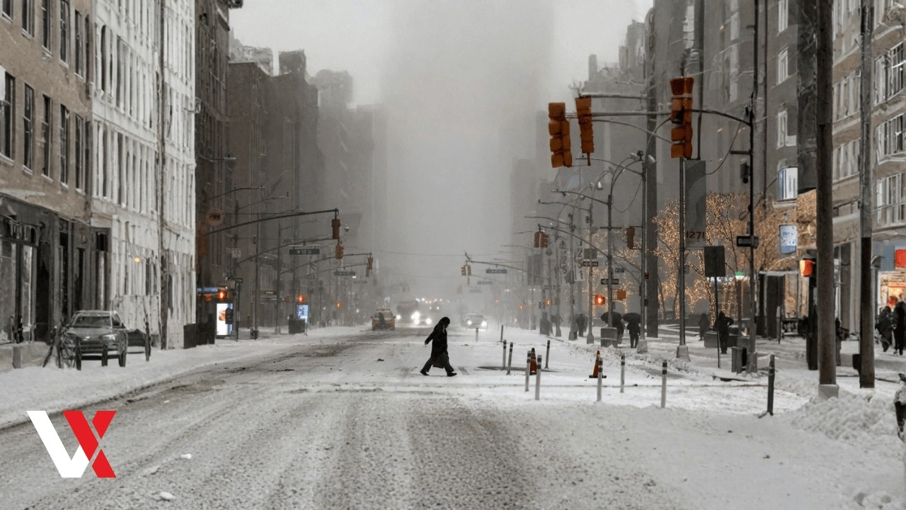 Times Square Blanketed In Snow As Major Winter Storm Hits New York City | VERTEX