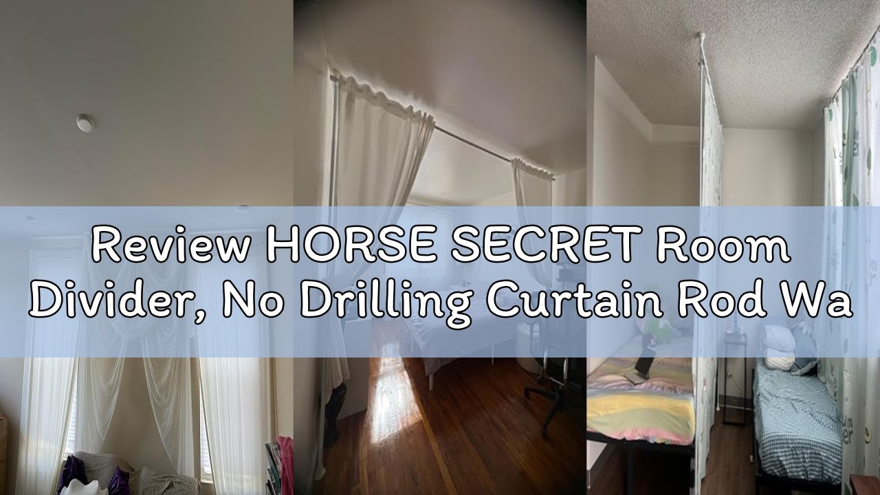 Review HORSE SECRET Room Divider, No Drilling Curtain Rod Wall Divider for Space Partition, Adjustab
