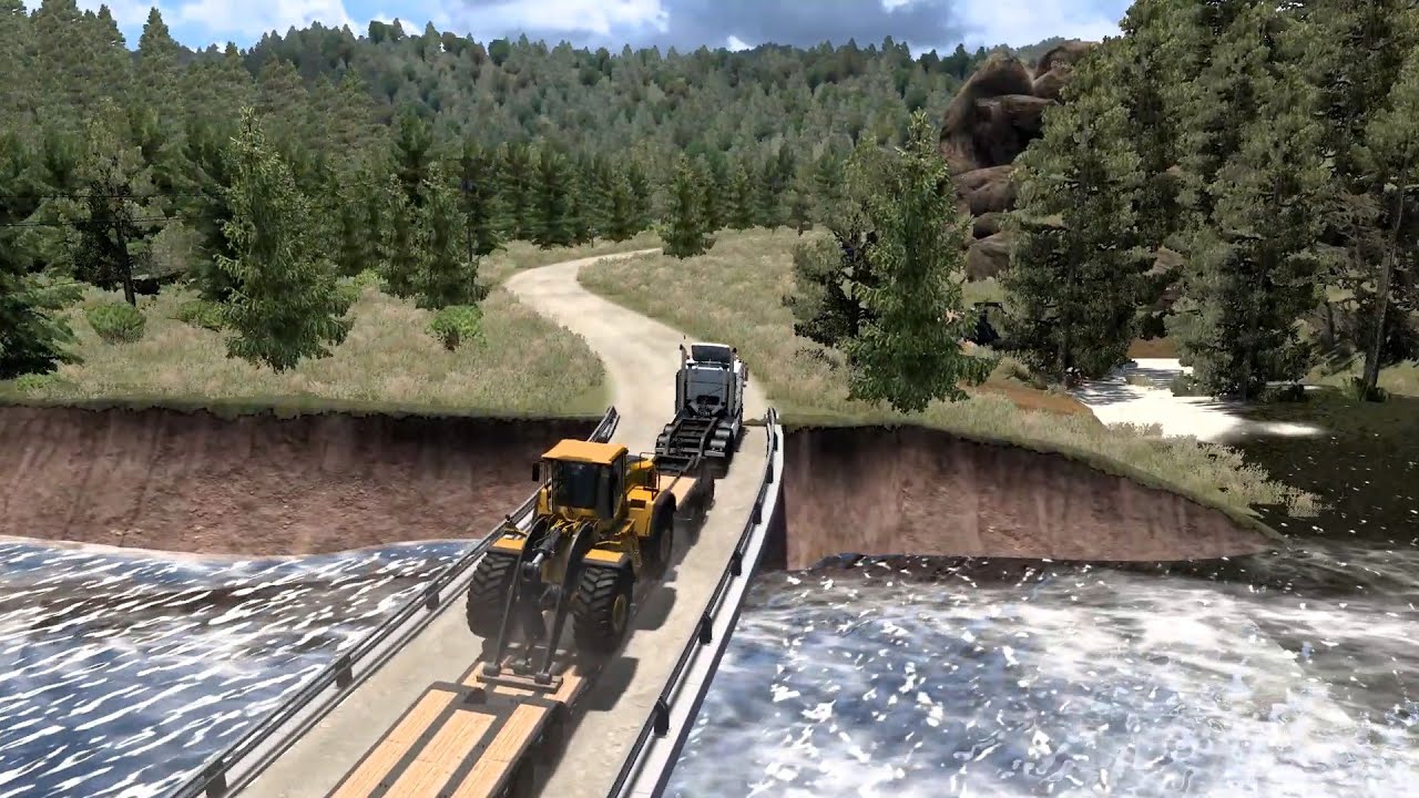 Truck: K100E. Trailer: Triple Lowboy. Carga: Tractor - American Truck Simulator 2026 01 20 22 25 47