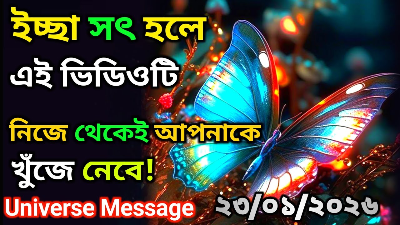 ২৩ জানুয়ারী এই ভিডিওটি আপনার কাছে এসেছে, তবে আপনি বিশেষ এবং পবিত্র। universe message today