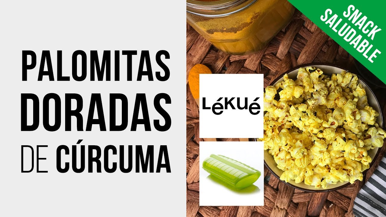 Palomitas doradas: Snack de Cúrcuma y Jengibre en Lékué al microondas - Golden PopCorn