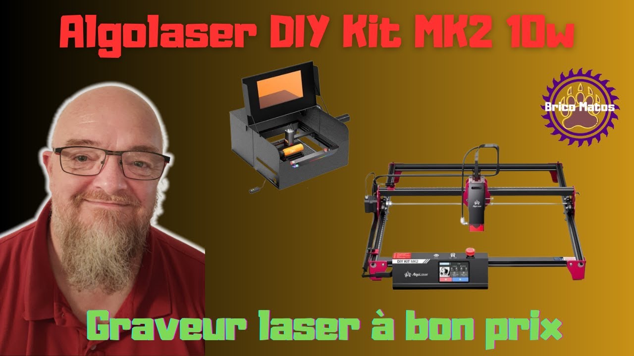Algolaser DIY KIT MK2 10W - Meilleur graveur laser à petit budget avec écran tactile pour débutants