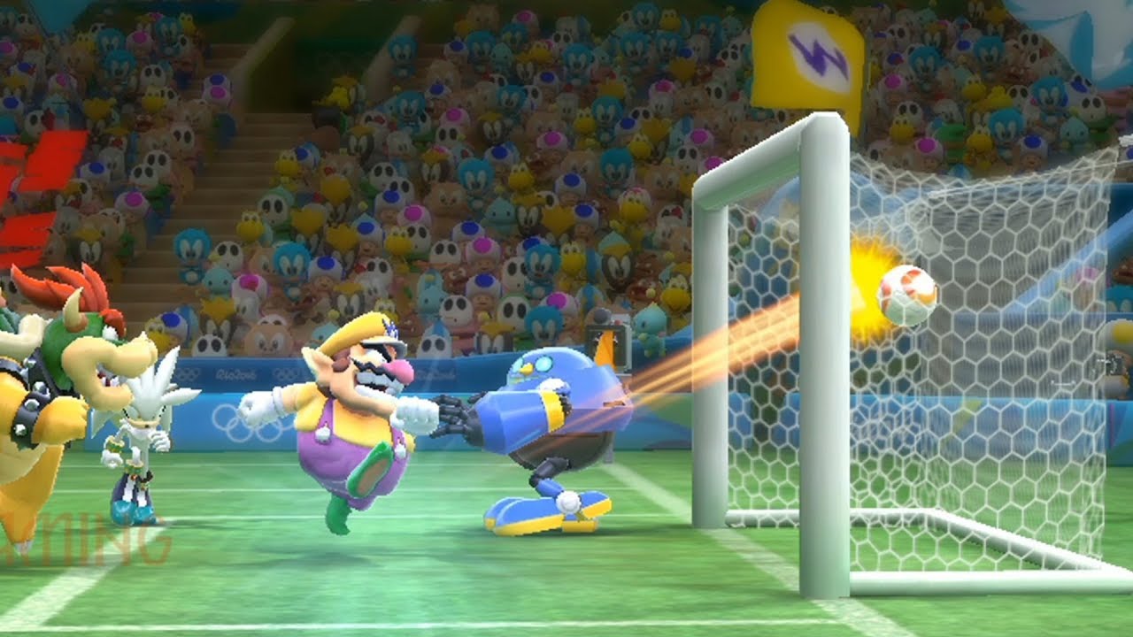 Mario and Sonic at The Rio 2016 Olympic Games #Football |  Team Vector vs Team Wario  #9