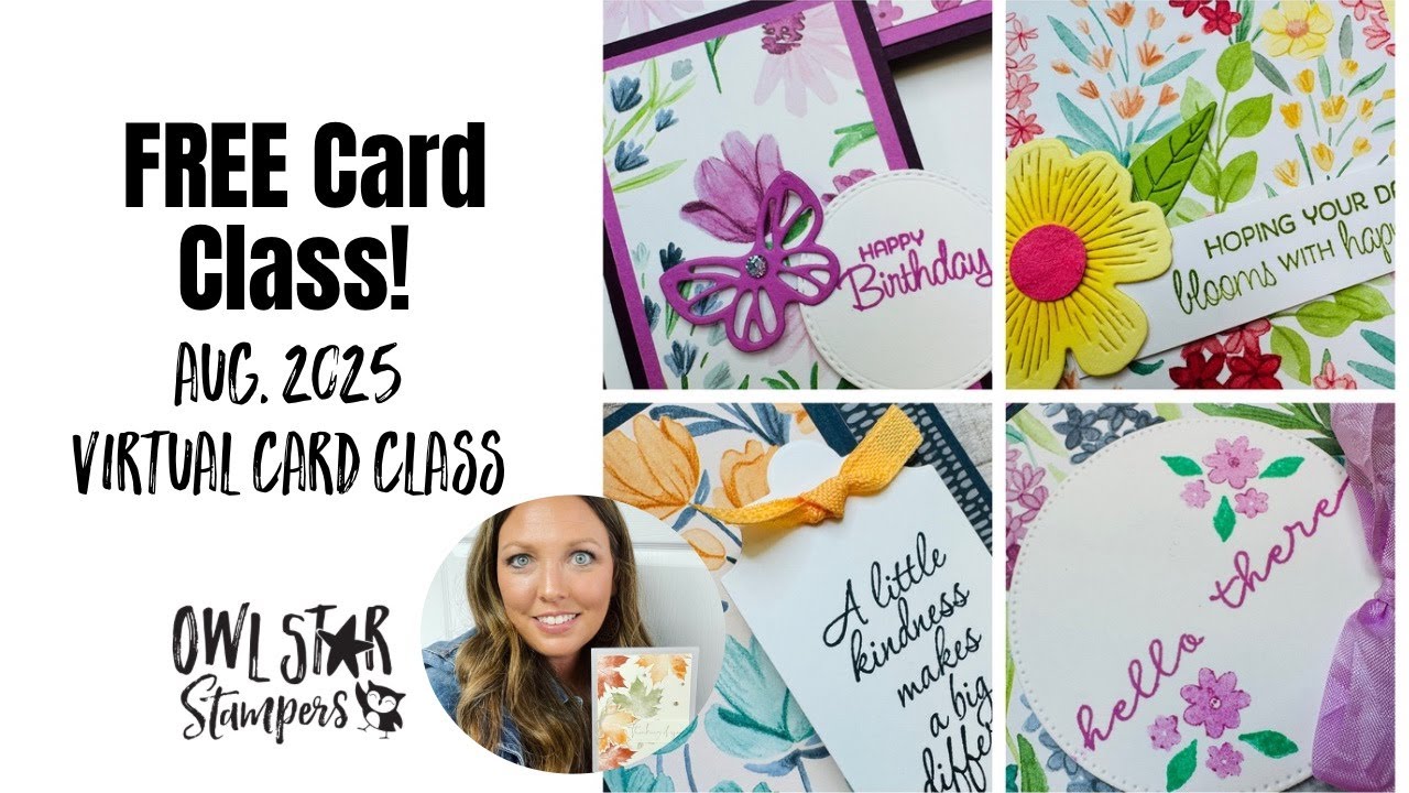 Free Stampin' Up! Card Class | Make 4 Beautiful Cards With Me!