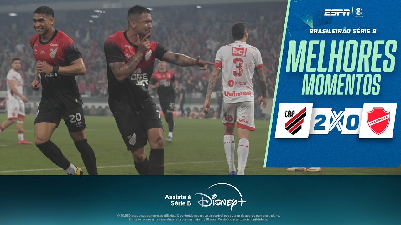 ATHLETICO-PR bate o VILA NOVA, mant&eacute;m EMBALO e ENCOSTA no G-4 da S&Eacute;RIE B | MELHORES MOMENTOS