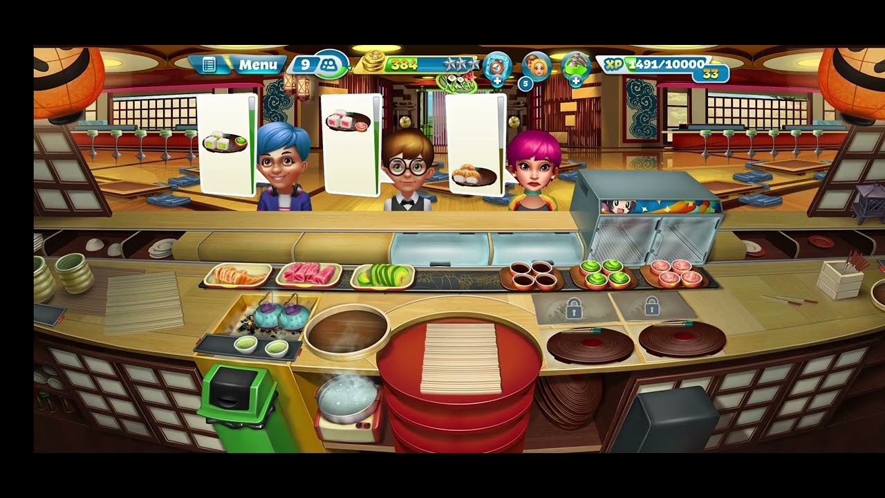 Cooking fever completing daily tasks sushi restaurant #cookingfever #usa #game 