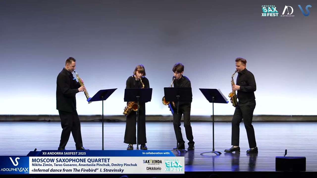 Moscow Saxophone Quartet plays &laquo;Infernal dance from The Firebird&rdquo; I. Stravinsky