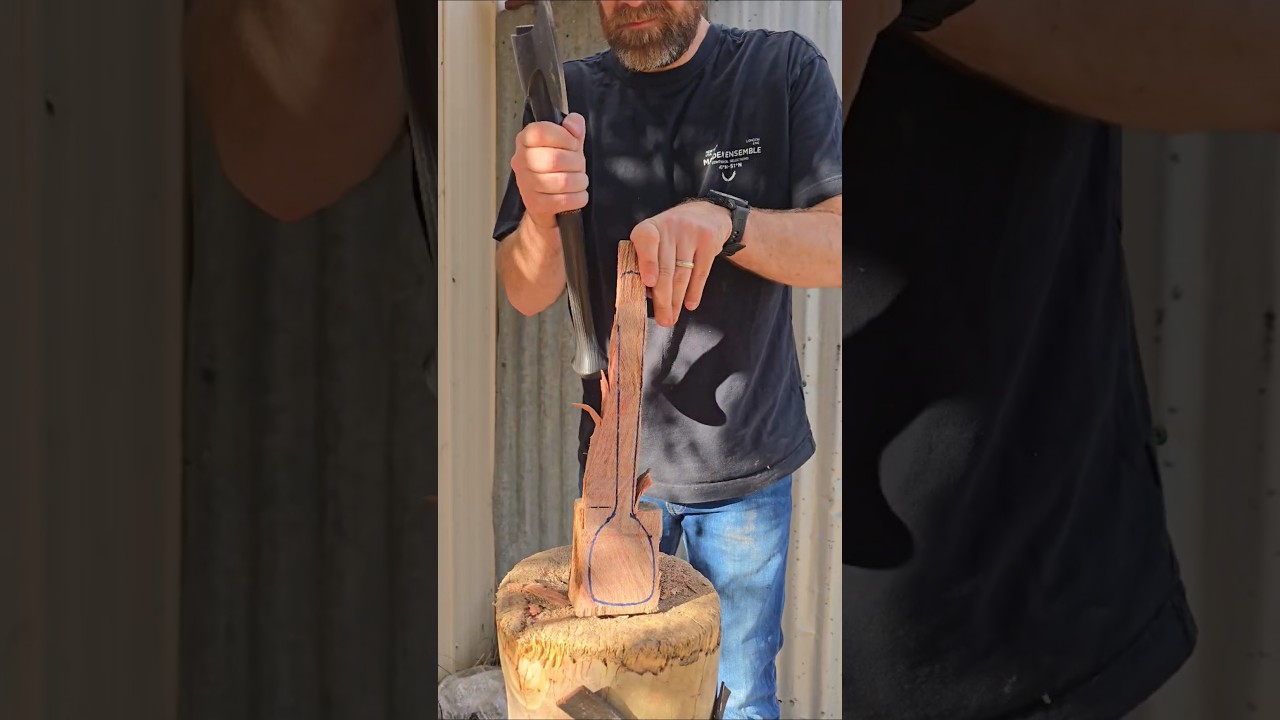 AMSR spoon carving and axe work #carving #handmade #spoon #spooncarving #woodworking