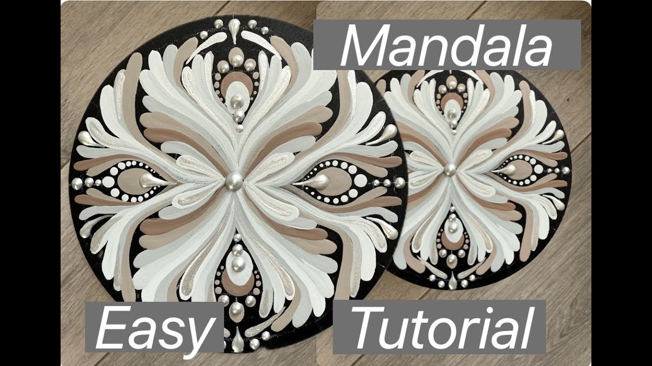 Легкий урок по мандале 15 см/6 дюймов «Туман» #mandala #art #paiting #easytutorial #tutorial #diy...