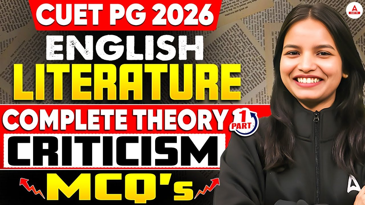 CUET PG English Literature 2026 🔥 | Complete Theory & Criticism MCQs | Part 1