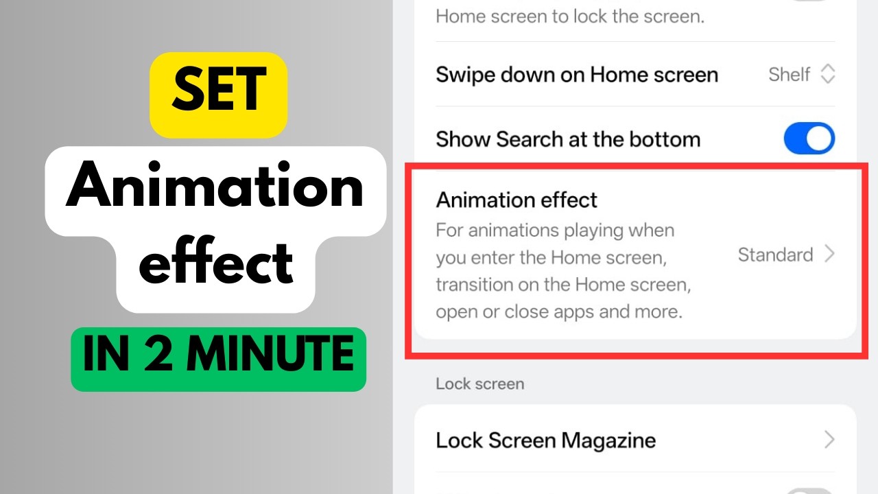 How To Set Animation effect In Android Phone
