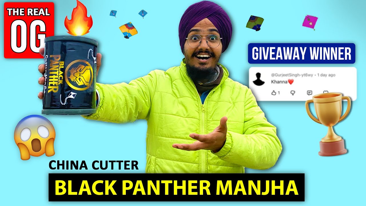 Black Panther ! Best Cotton Manjha For Kheech and Dheel ! Honest Review ! Kites ! Manjha