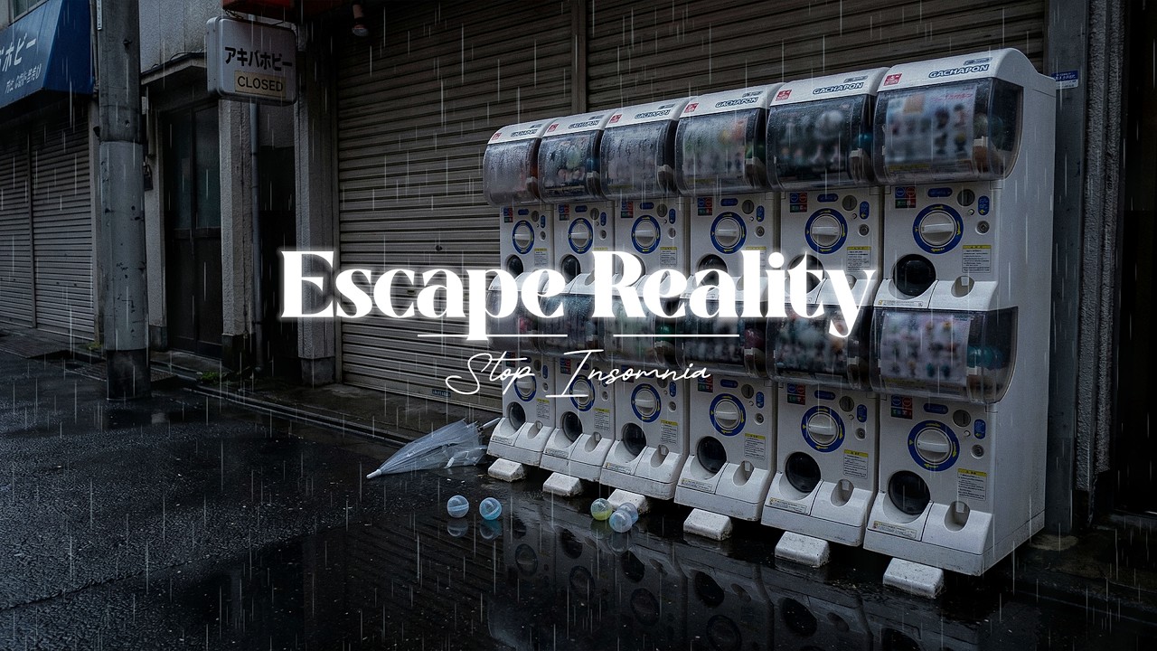 Solitary Street Corner in Tokyo Rain 🇯🇵☔ | Escape Reality for a While 💭