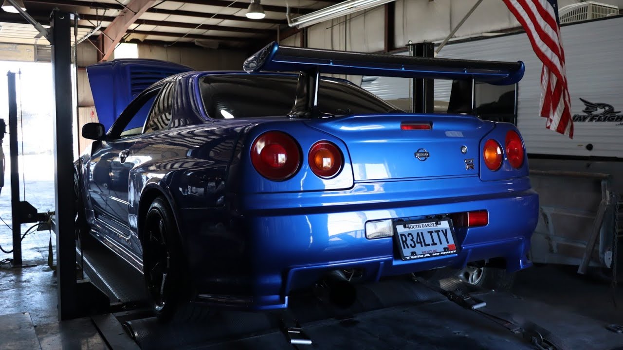 Nissan Skyline R34 GTT Rb25 dyno. 3 minutes of pure sound in 1080p