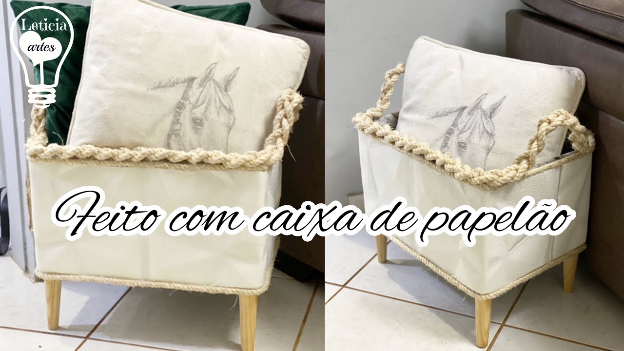 CAIXA DE PAPELÃO DECORADA / DO LIXO AO LUXO