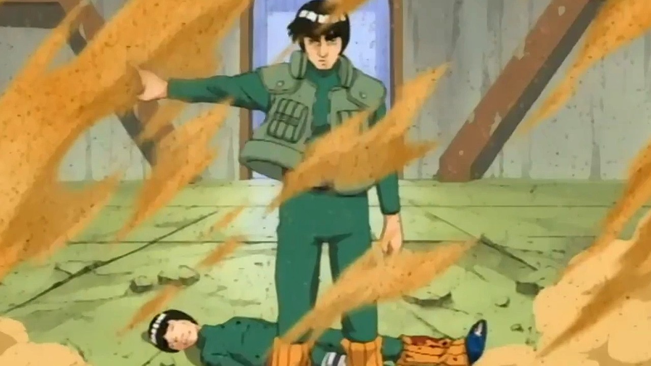 Might Guy Saves Rock Lee From Gaara