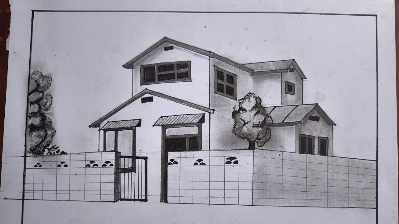 How to draw a beautiful house 🏠 Nobita house toturial 