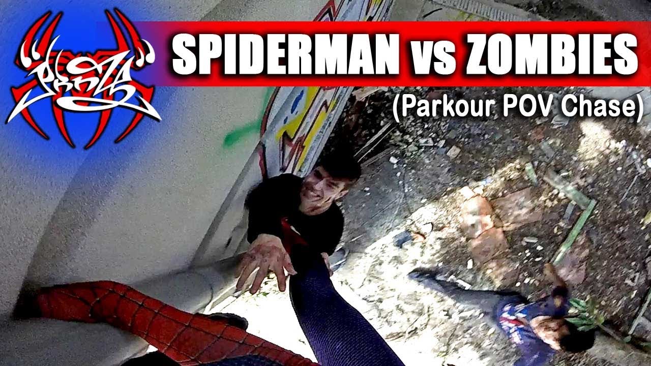 ¡SPIDERMAN PARKOUR VS ZOMBIES!